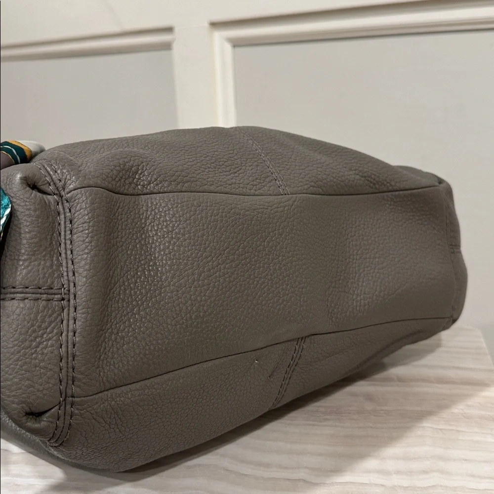 Coach Bag Lexy Gray Leather Shoulder Bag - Picture 10 of 17
